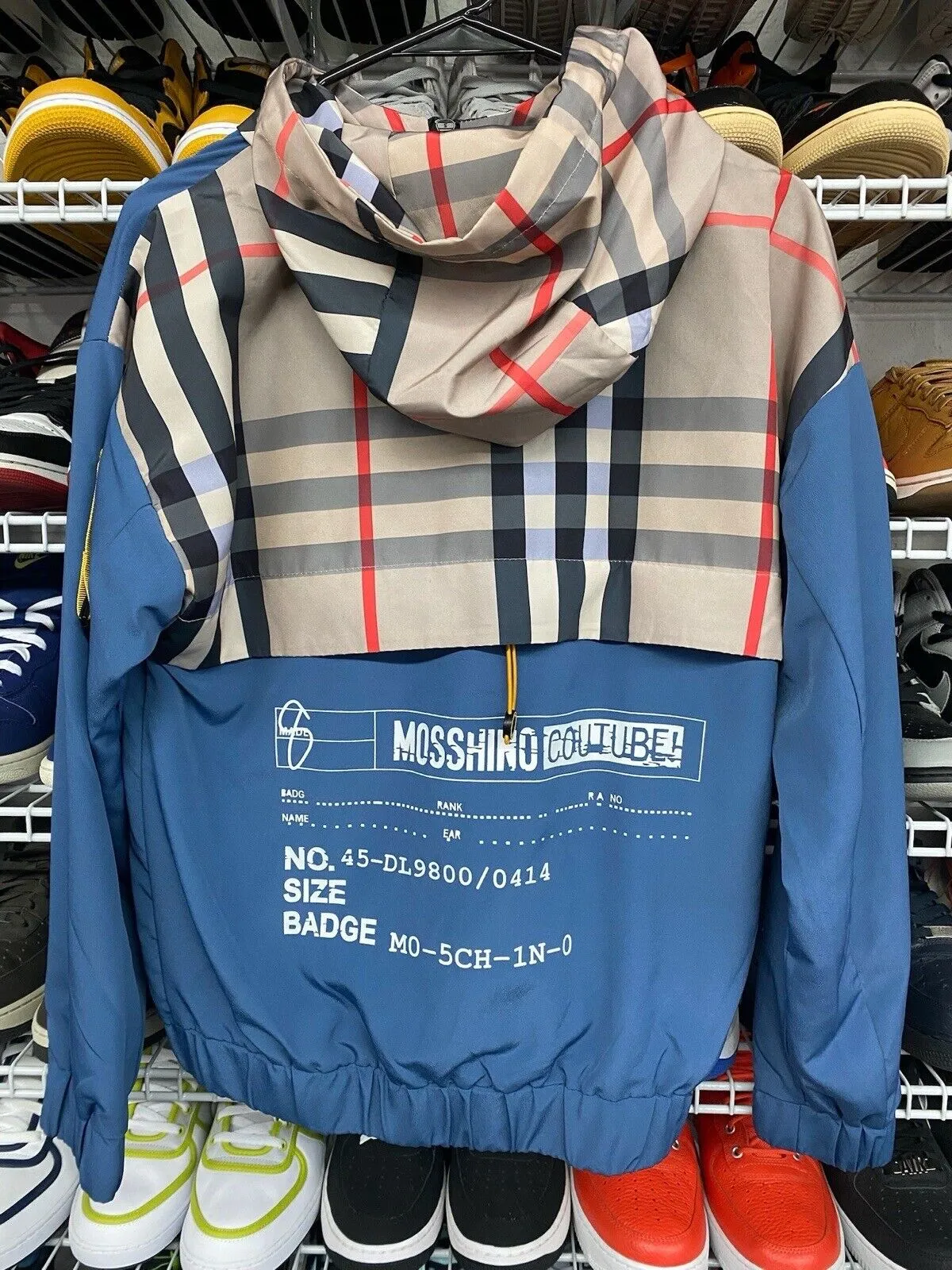 10.Deep X Pokemon Windbreaker Full Zip Hooded Jacket Mosshino Coutube Blue Sz M