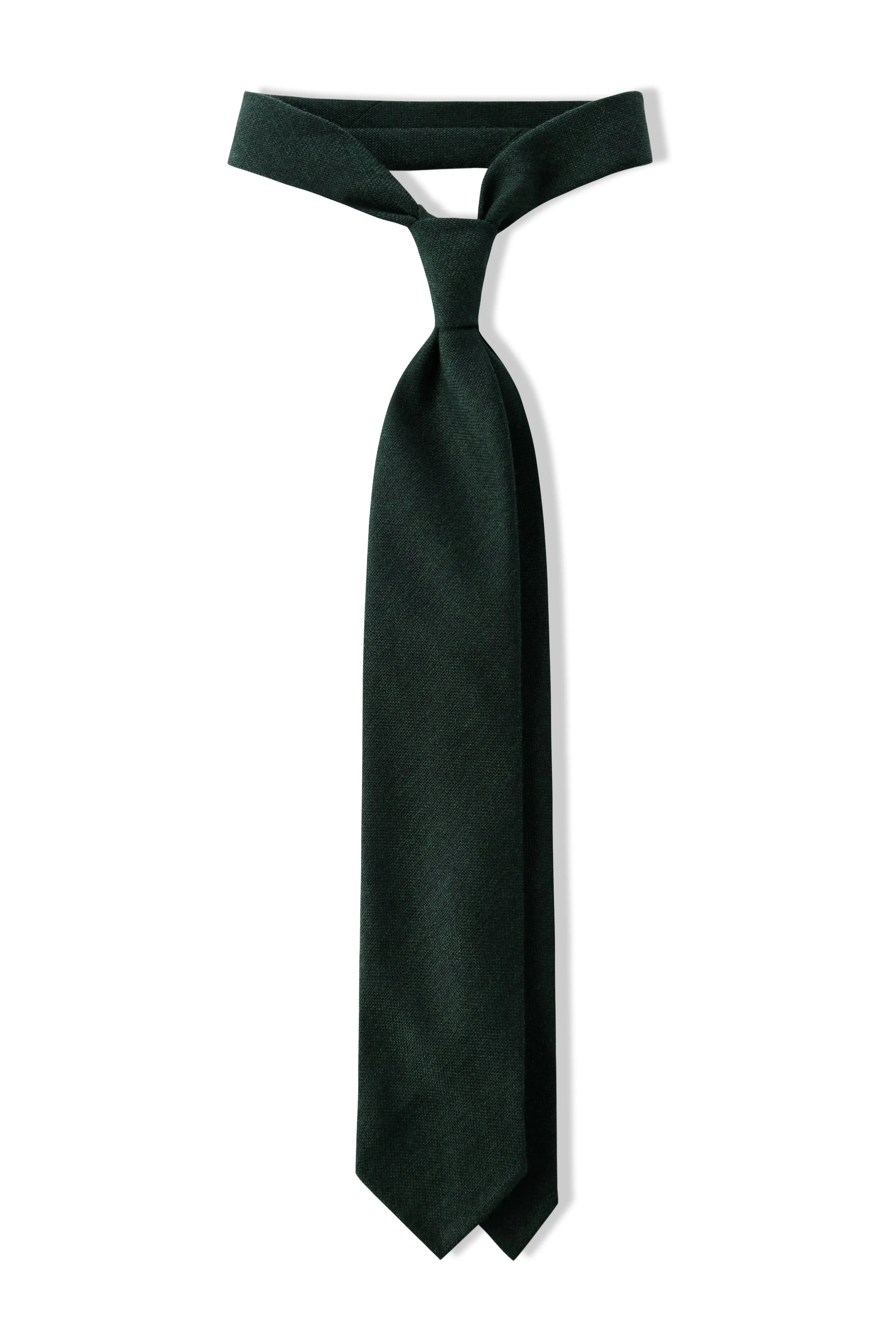 3-FOLD UNLINED Cashmere Tie - Forest