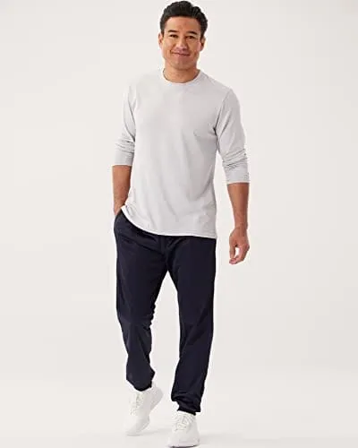 4 Pack:Mens Long Sleeve T-Shirt Workout Clothes Quick Dry Fit Gym Tee Shirt Athletic Active Performance Casual Moisture Wicking Exercise Clothing Running Cool Sport Training Undershirt Top-Set 8-S