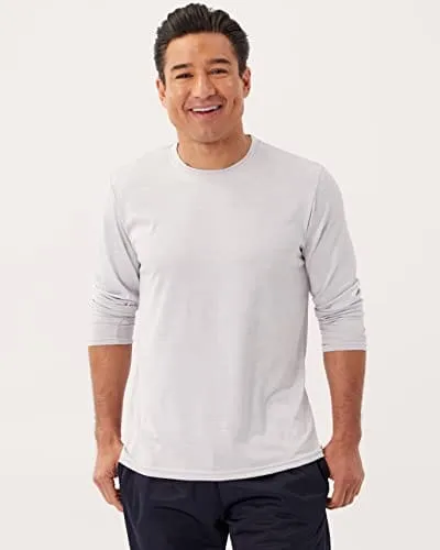 4 Pack:Mens Long Sleeve T-Shirt Workout Clothes Quick Dry Fit Gym Tee Shirt Athletic Active Performance Casual Moisture Wicking Exercise Clothing Running Cool Sport Training Undershirt Top-Set 8-S