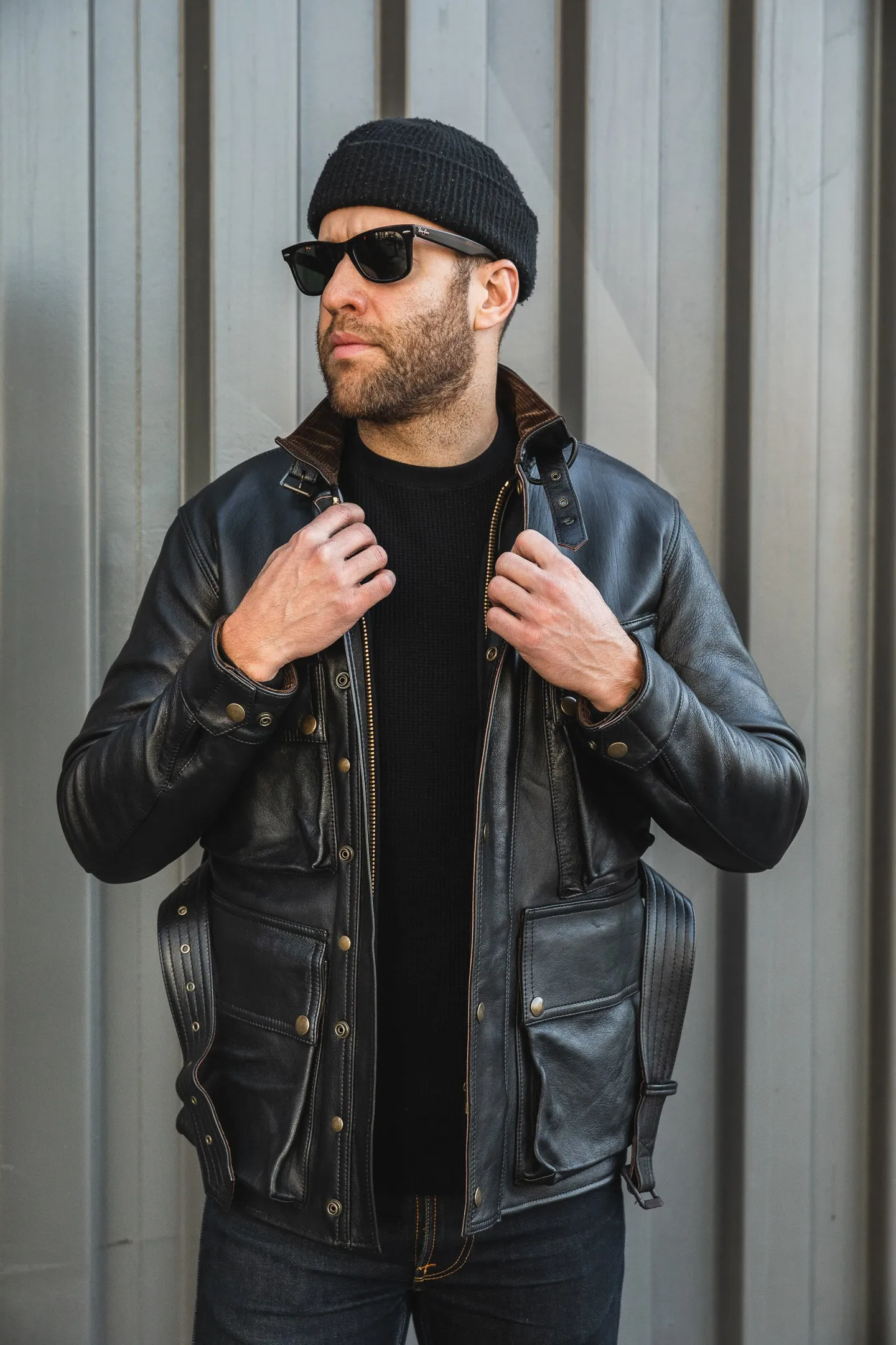 ADDICT Clothes - Heavy Weight Waffle Crew - Black