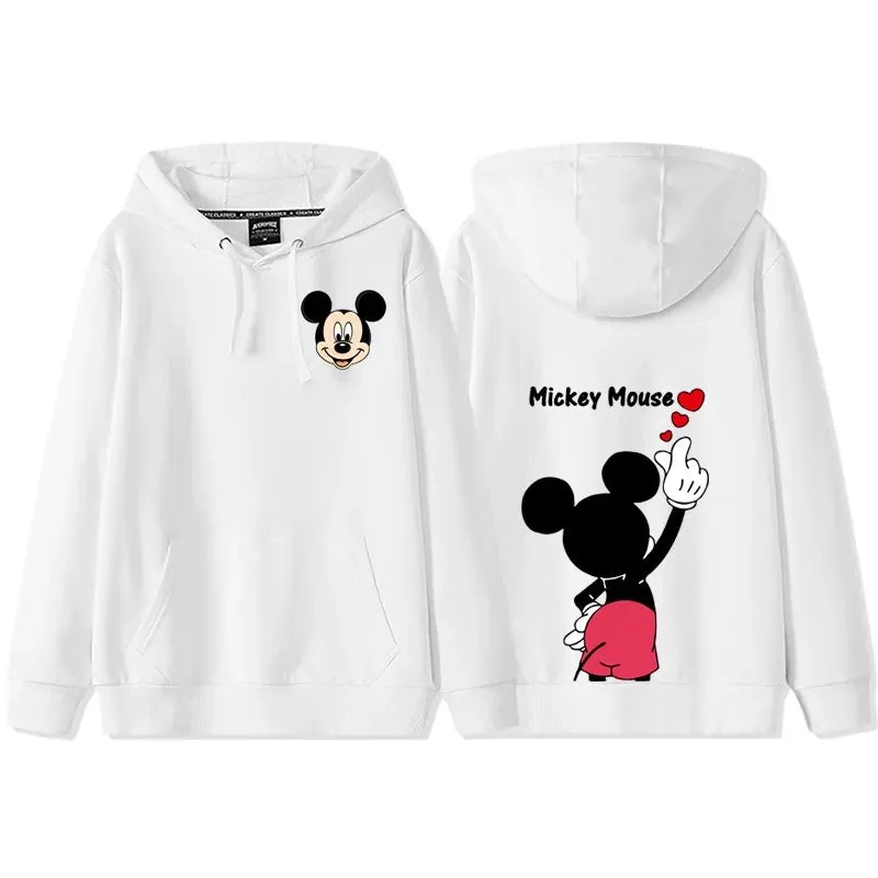 Anime Cartoon Disney Donald Duck & Daisy Duck Couple Hoodie - Women's Autumn/Winter Hooded Sweatshirt Coat