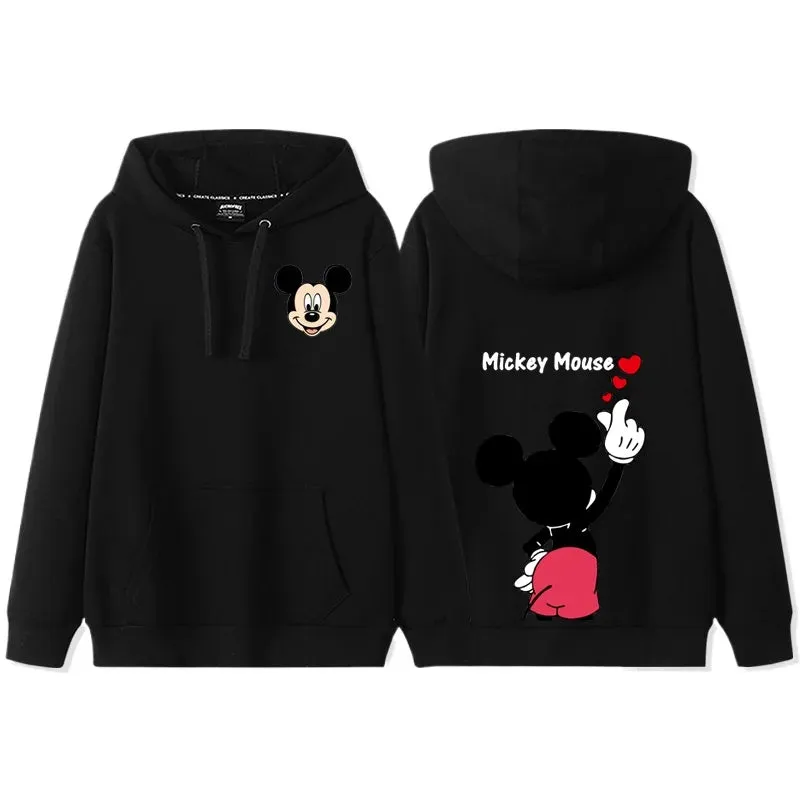 Anime Cartoon Disney Donald Duck & Daisy Duck Couple Hoodie - Women's Autumn/Winter Hooded Sweatshirt Coat