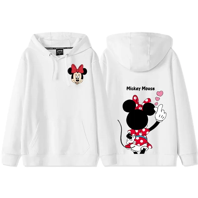 Anime Cartoon Disney Donald Duck & Daisy Duck Couple Hoodie - Women's Autumn/Winter Hooded Sweatshirt Coat