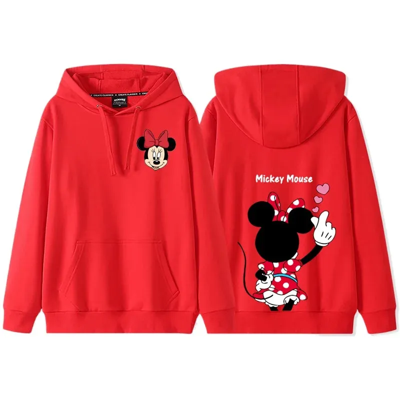 Anime Cartoon Disney Donald Duck & Daisy Duck Couple Hoodie - Women's Autumn/Winter Hooded Sweatshirt Coat