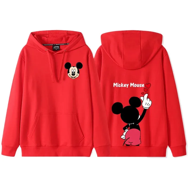 Anime Cartoon Disney Donald Duck & Daisy Duck Couple Hoodie - Women's Autumn/Winter Hooded Sweatshirt Coat