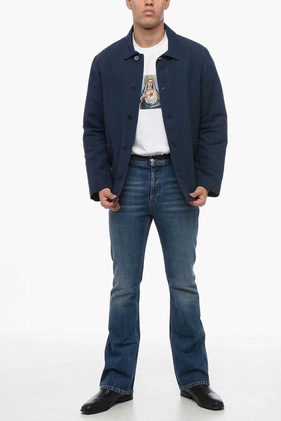 A.P.C. Linen Blend Single-Breasted Blazer
