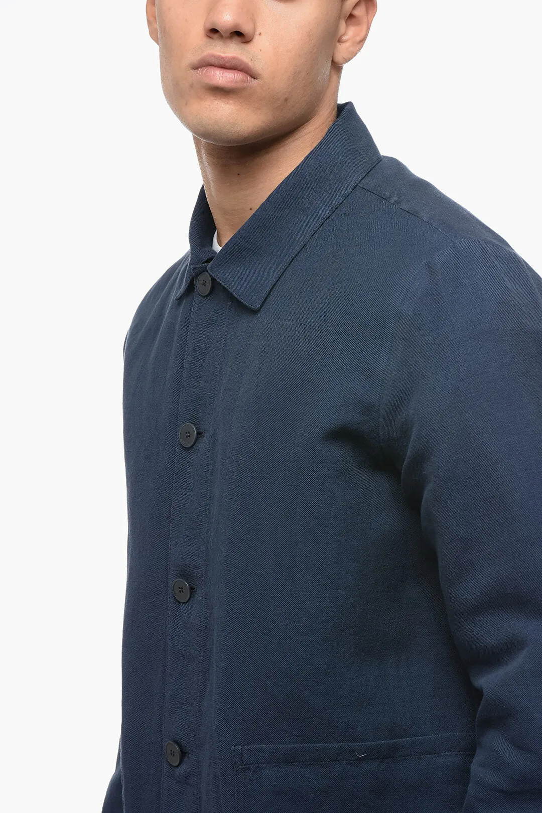 A.P.C. Linen Blend Single-Breasted Blazer