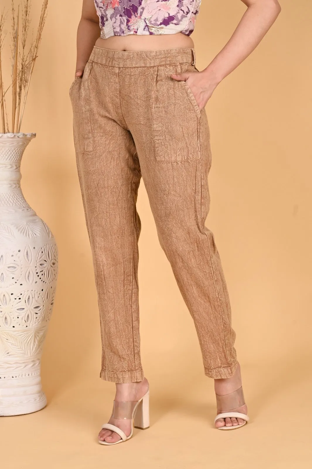 ARMY GREEN DENIM COTTON PANTS