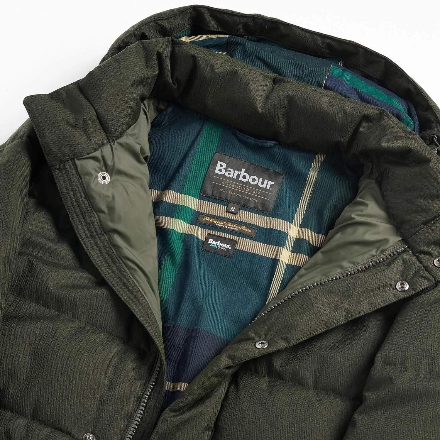Barbour Brampton Puffer Jacket In Sage