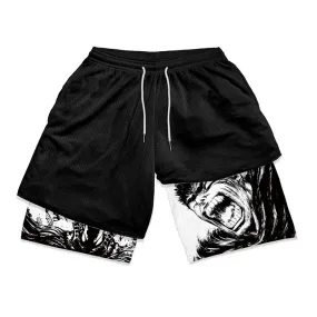 Berserk Guts Scream Quick Dry Premium Mesh Workout Shorts