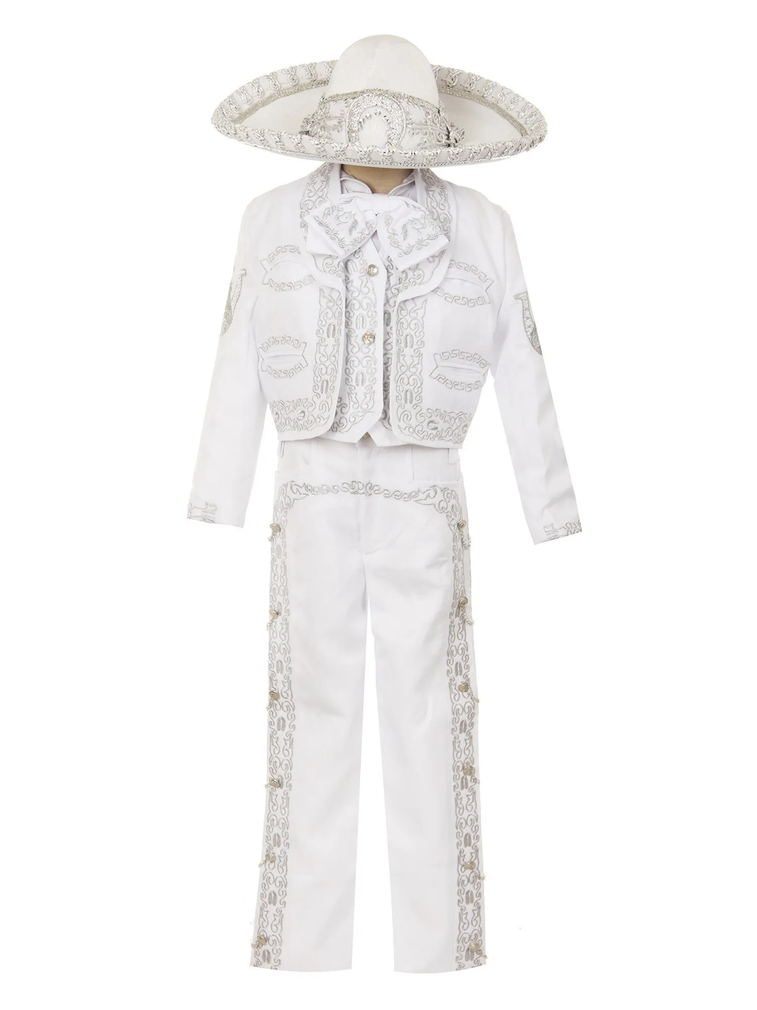 Boys Multi Color Horse Embroidery Elegant 6 Pc Charro Suit NB-14