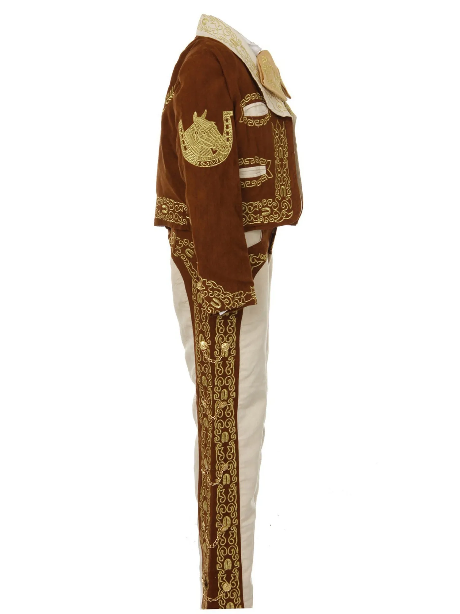 Boys Multi Color Horse Embroidery Elegant 6 Pc Charro Suit NB-14
