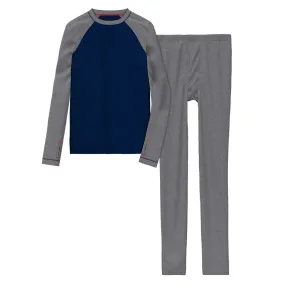 Boys' Thermal 2-Piece Raglan Long-Sleeve Crew & Pant Set CD8827242