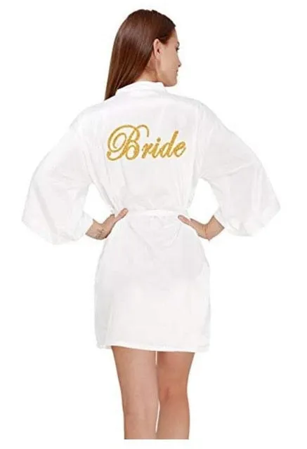 Bridesmaid Robes Sleepwear Robe Wedding Bride Pyjama Female Nightwear Bathrobe Nightdress Nightgown