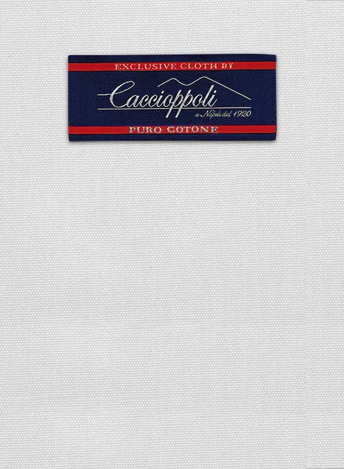Caccioppoli Canvas White Cotton Pants