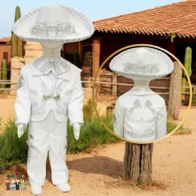 Charro Baptism (6-Piece) (White/Horse/Silver)