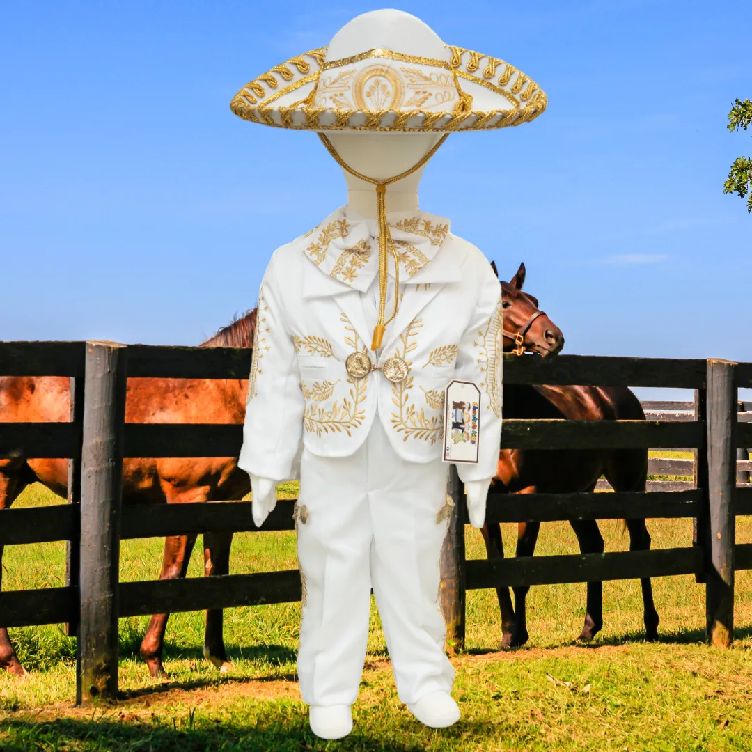 Charro Baptism (6-Piece) (White/Virgin/Gold)