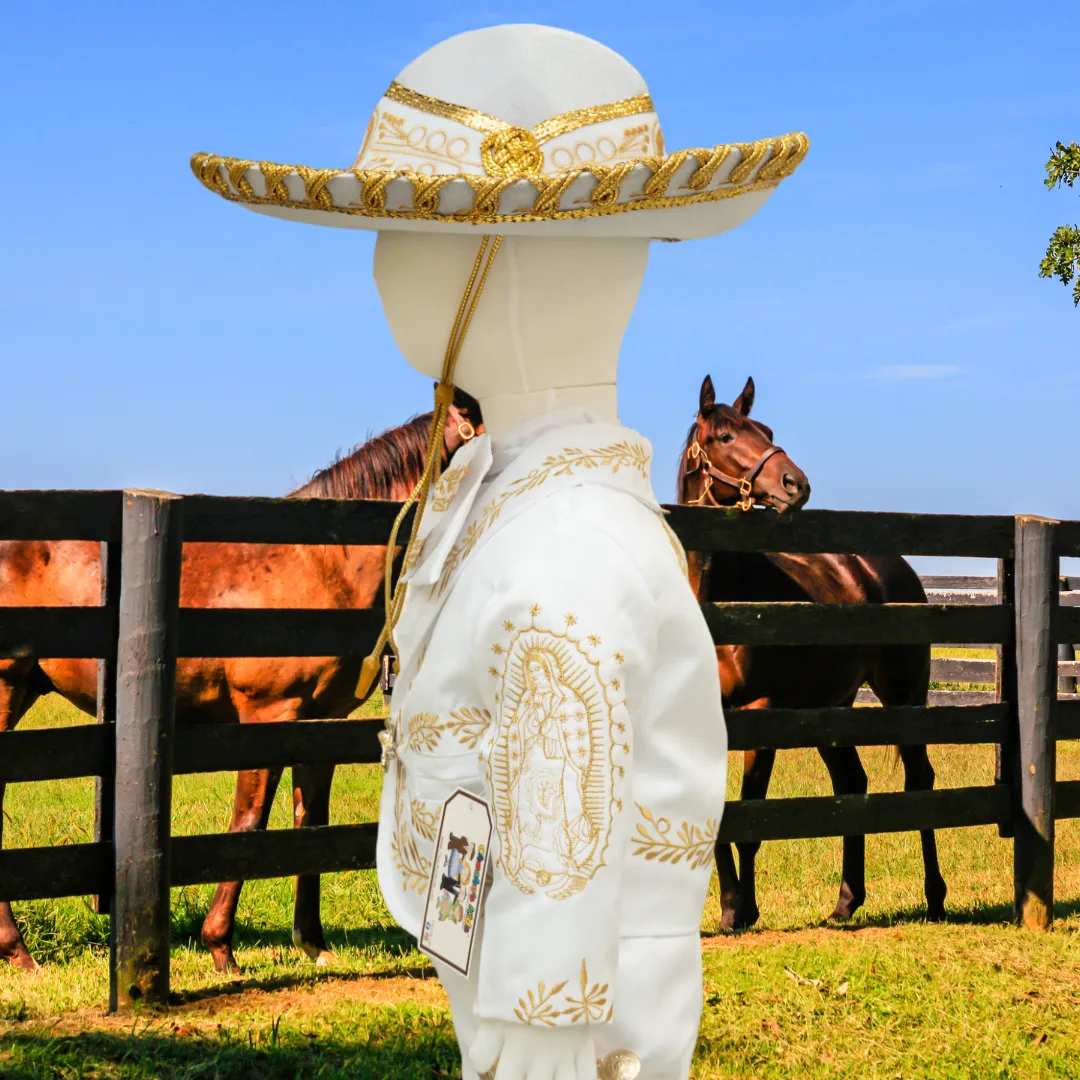 Charro Baptism (6-Piece) (White/Virgin/Gold)