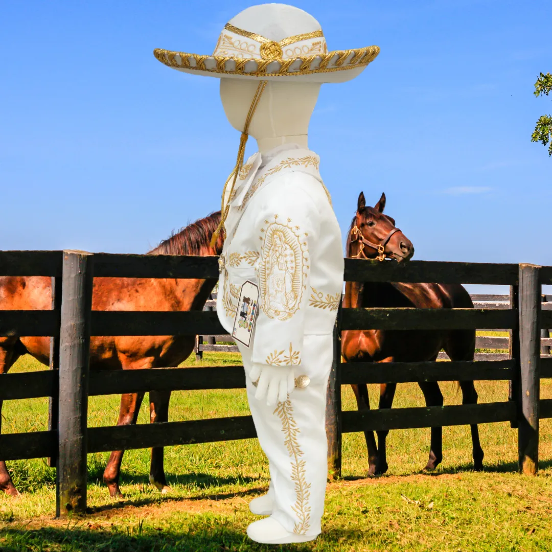 Charro Baptism (6-Piece) (White/Virgin/Gold)