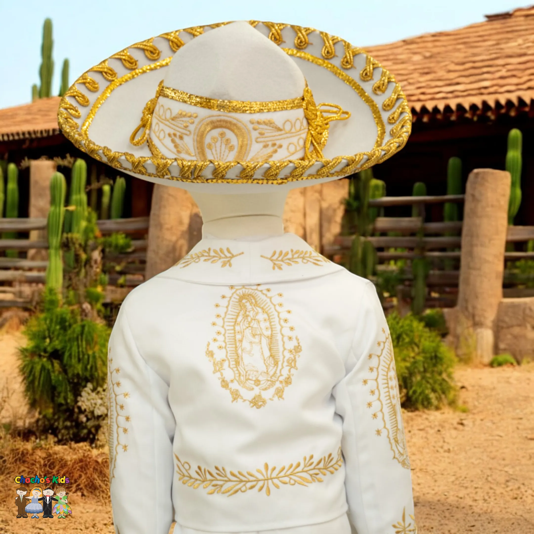 Charro Baptism (6-Piece) (White/Virgin/Gold)