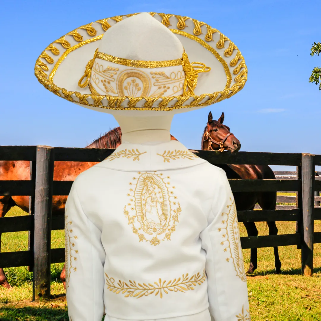 Charro Baptism (6-Piece) (White/Virgin/Gold)