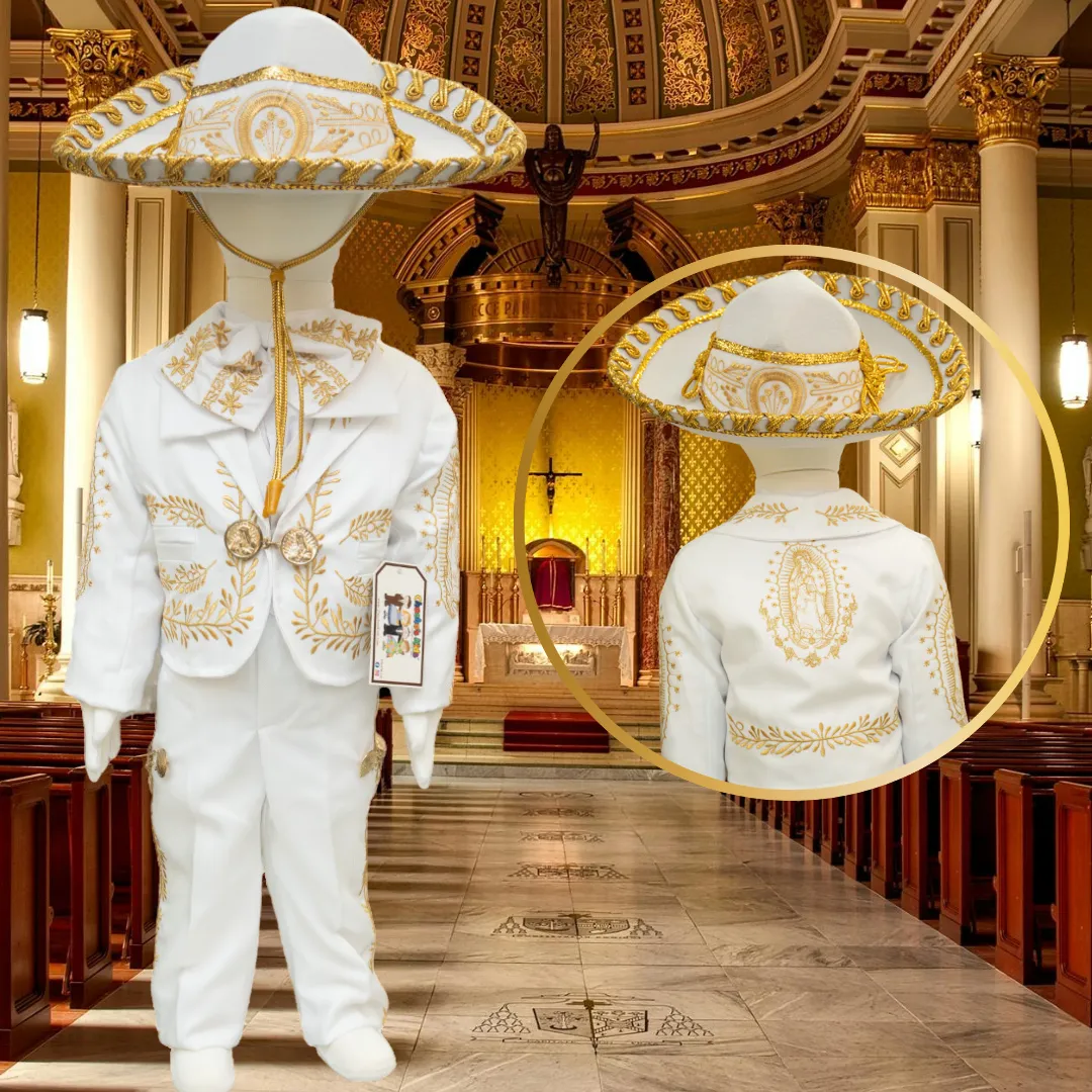 Charro Baptism (6-Piece) (White/Virgin/Gold)