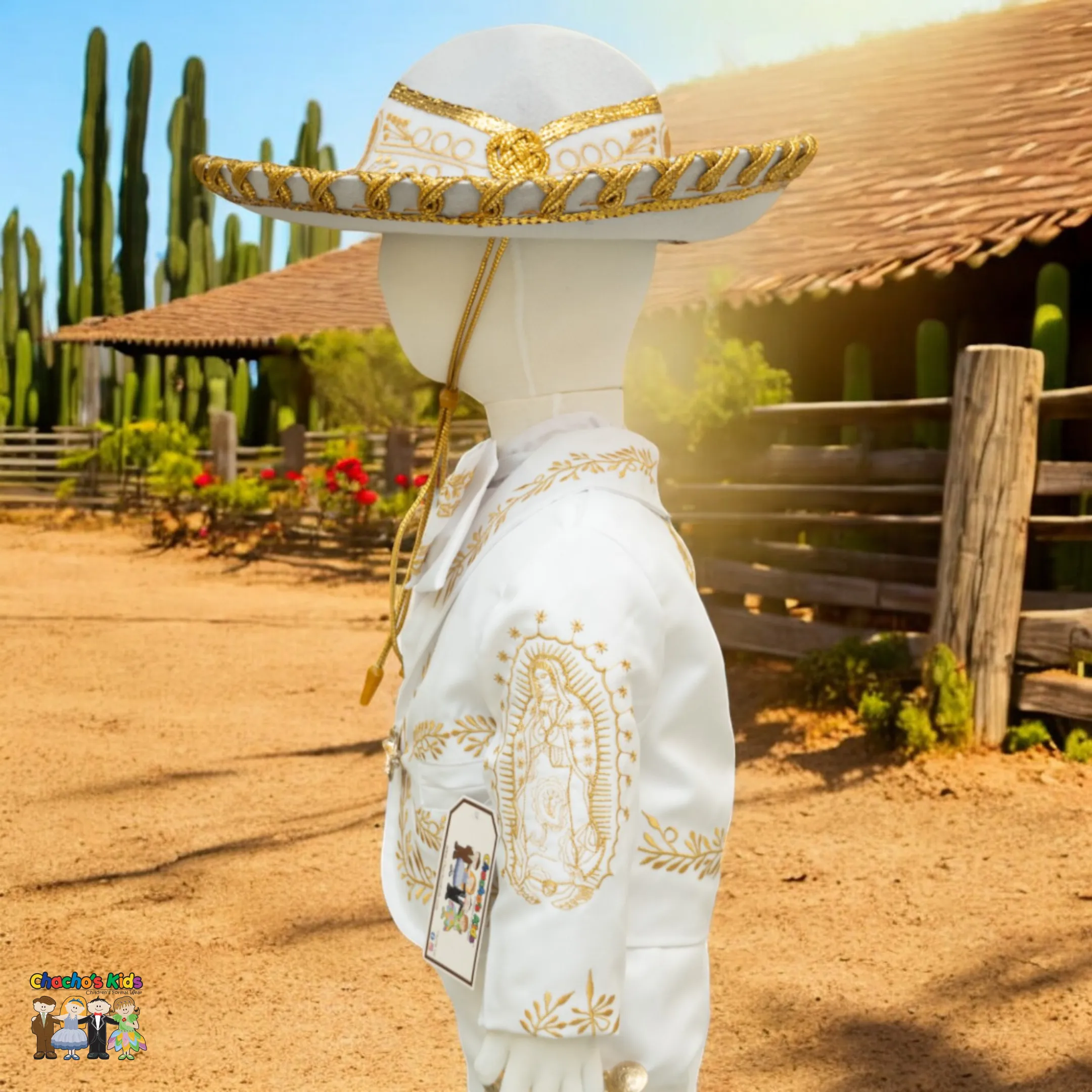 Charro Baptism (6-Piece) (White/Virgin/Gold)