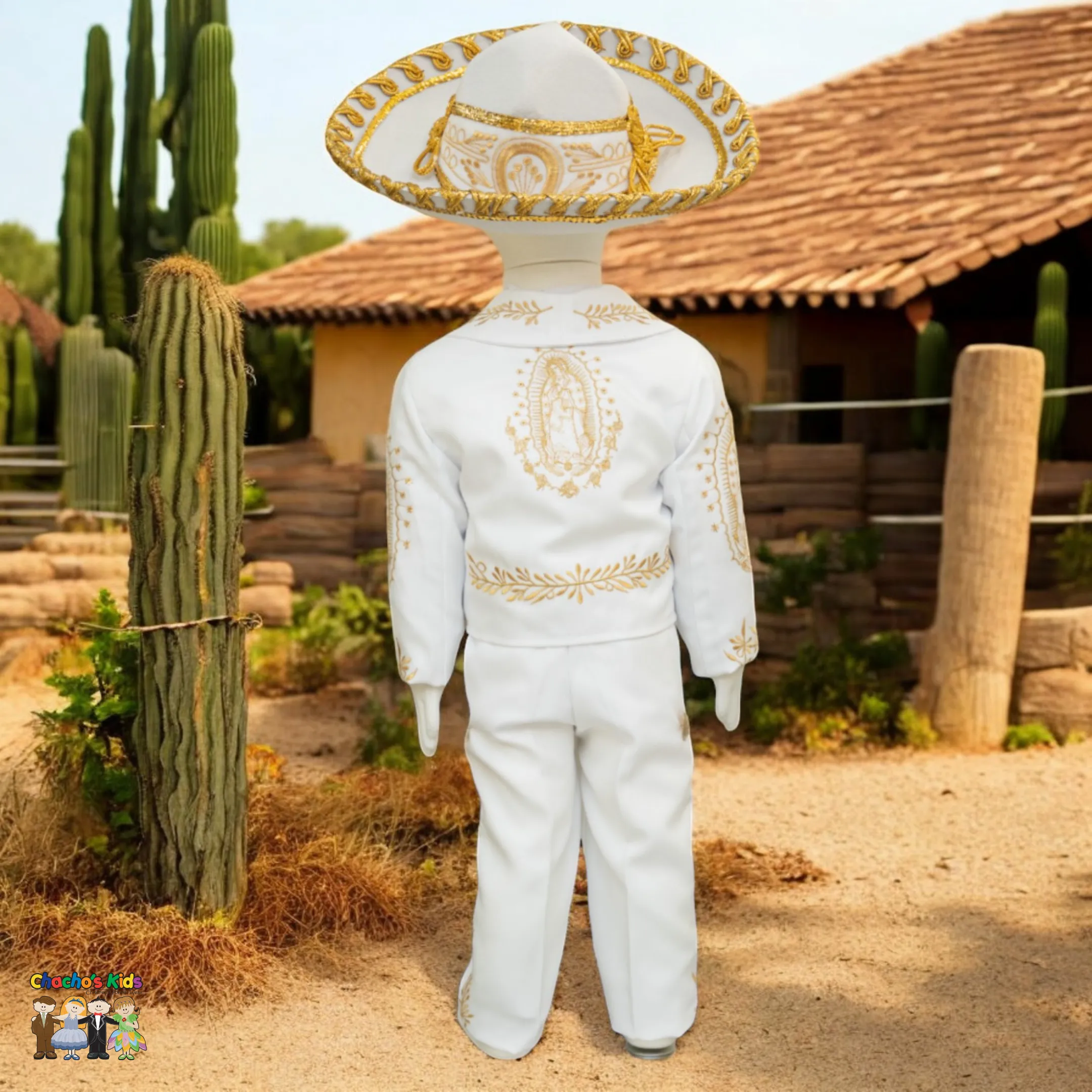 Charro Baptism (6-Piece) (White/Virgin/Gold)