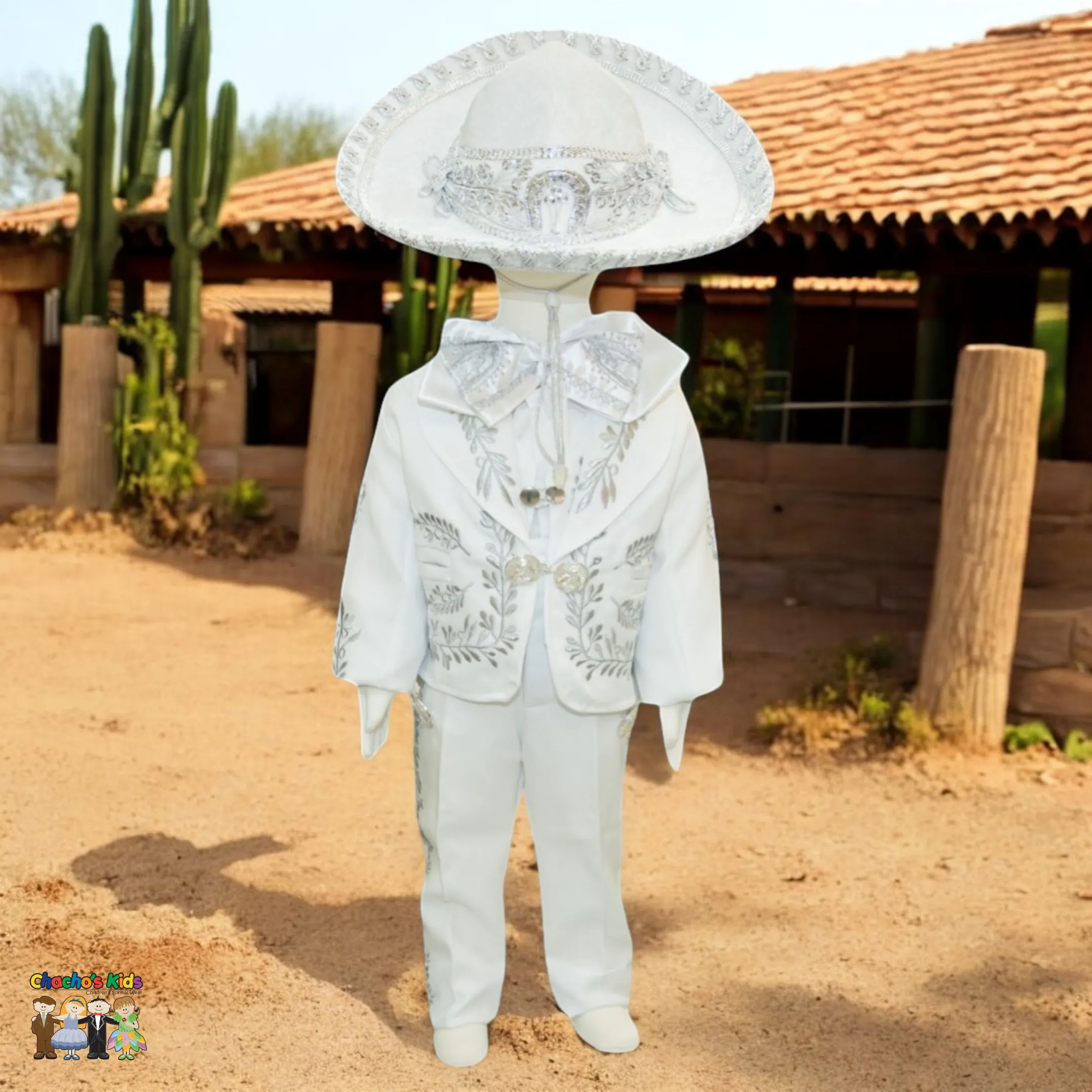 Charro Baptism (6-Piece) (White/Virgin/Silver)