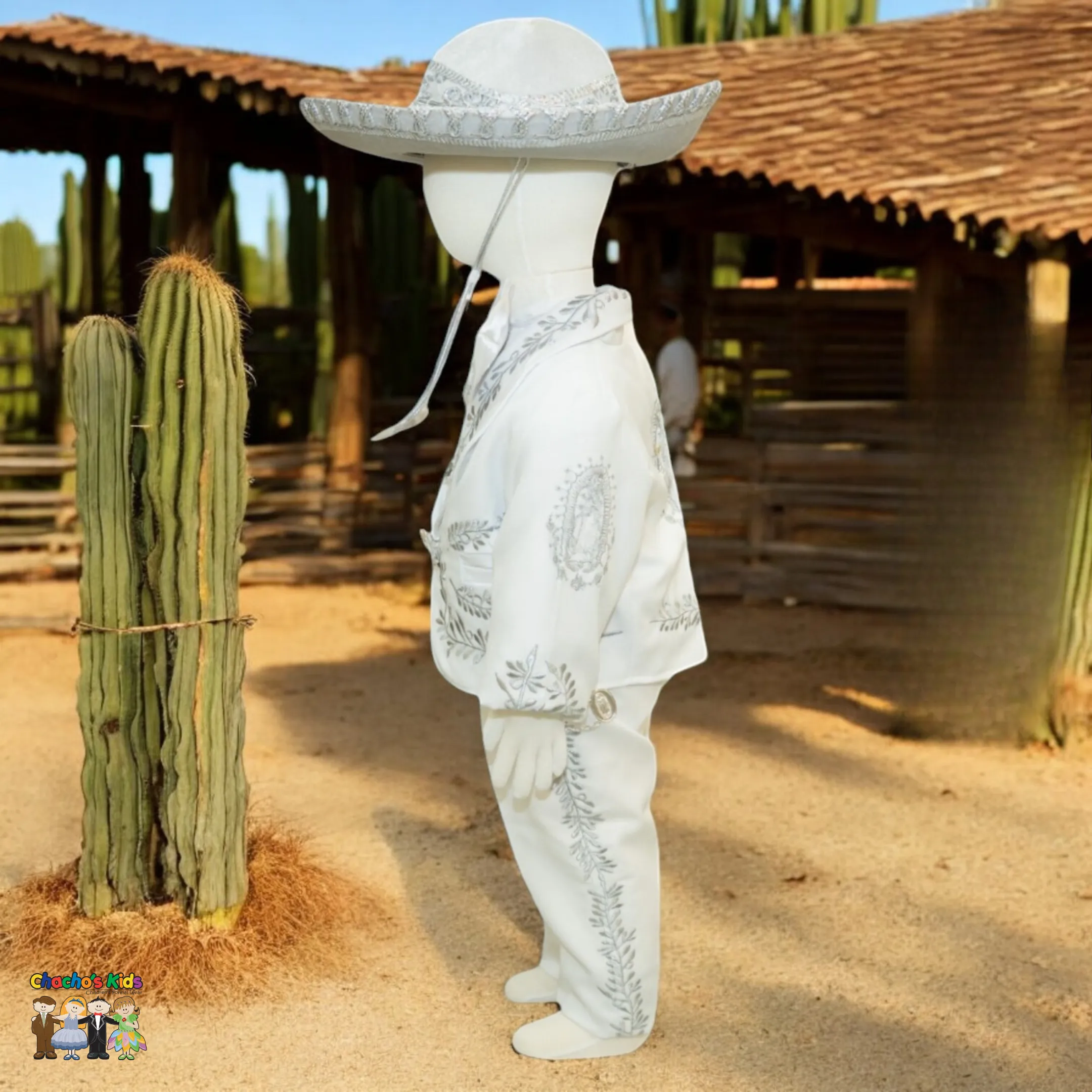 Charro Baptism (6-Piece) (White/Virgin/Silver)