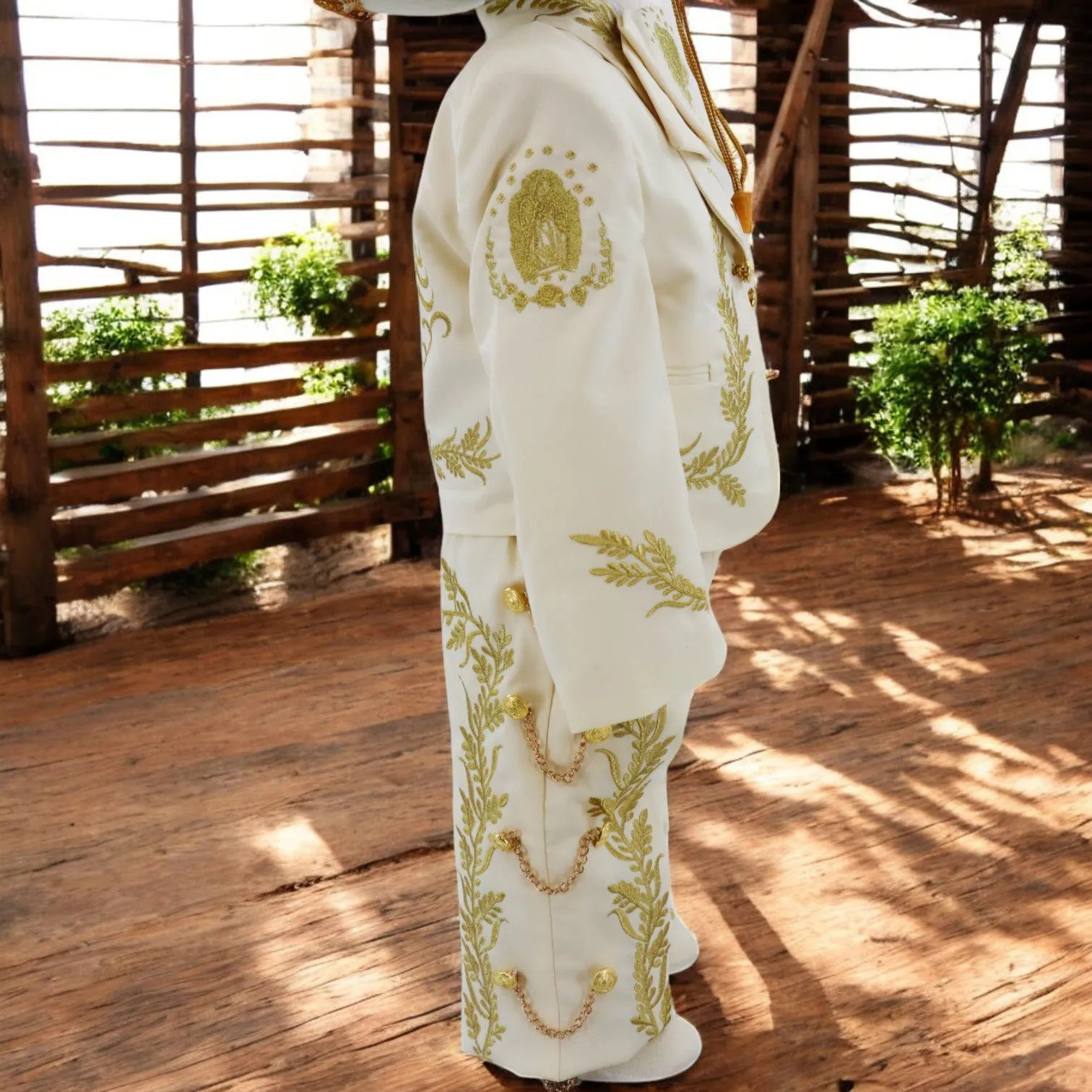 Charro Baptism (7-Piece) (Ivory/Virgin/Gold)