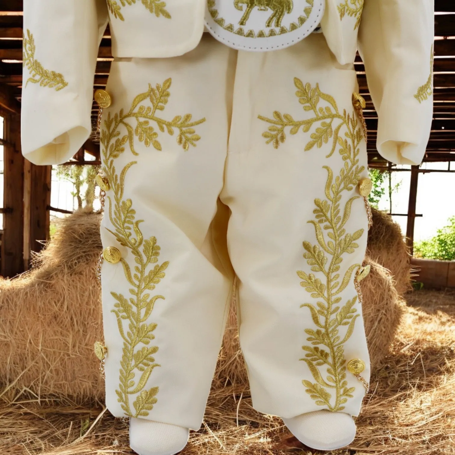 Charro Baptism (7-Piece) (Ivory/Virgin/Gold)
