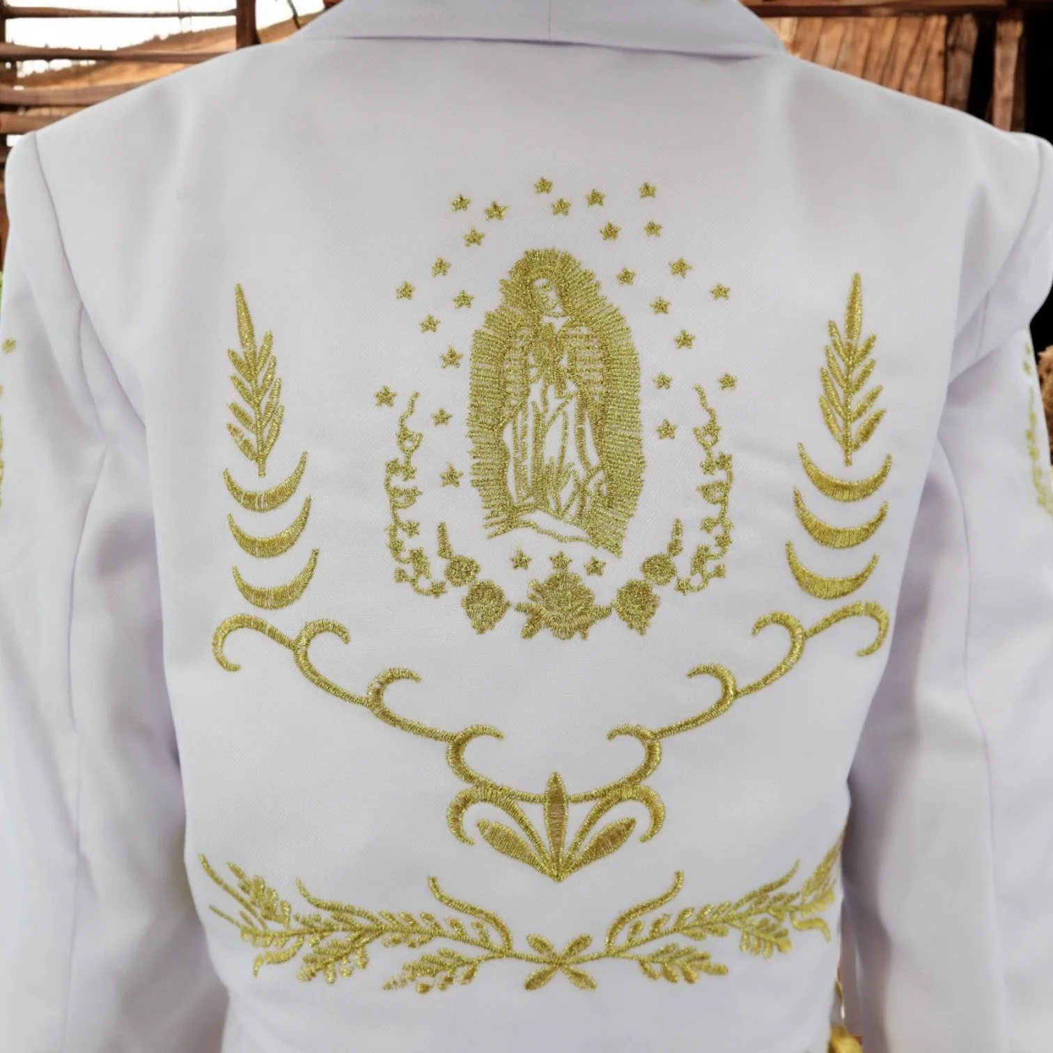 Charro Baptism (7-Piece) (White/Virgin/Gold)