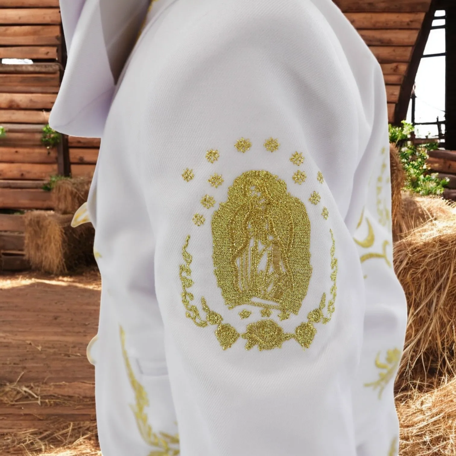 Charro Baptism (7-Piece) (White/Virgin/Gold)