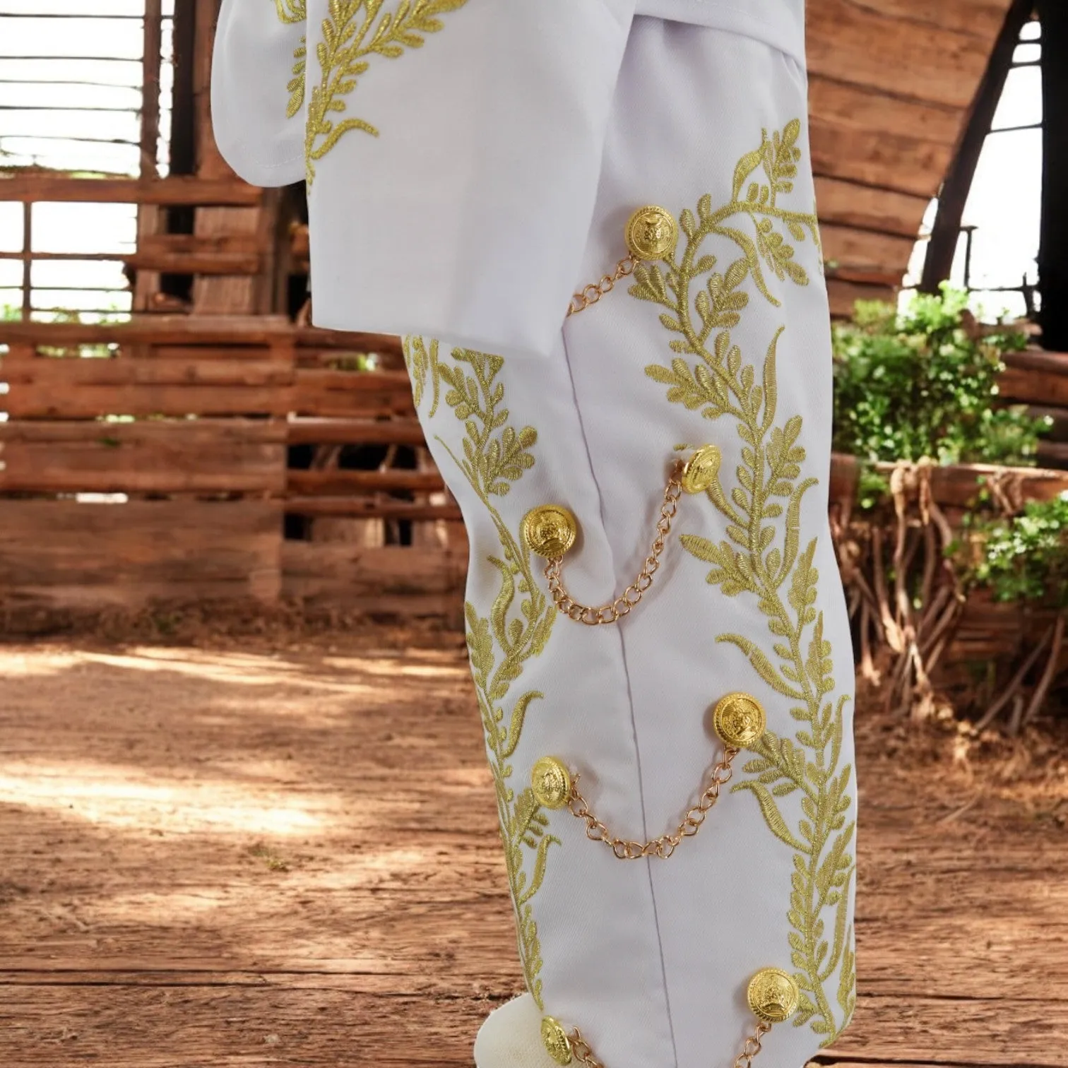 Charro Baptism (7-Piece) (White/Virgin/Gold)
