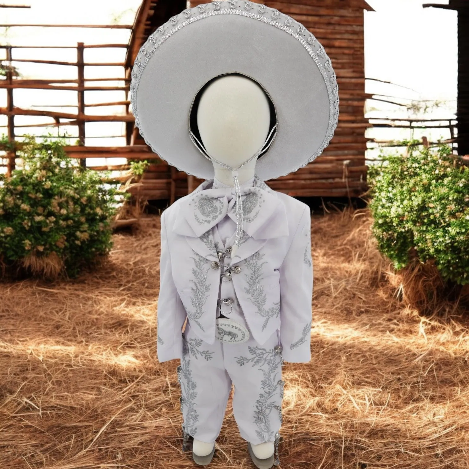 Charro Baptism (7-Piece) (White/Virgin/Silver)
