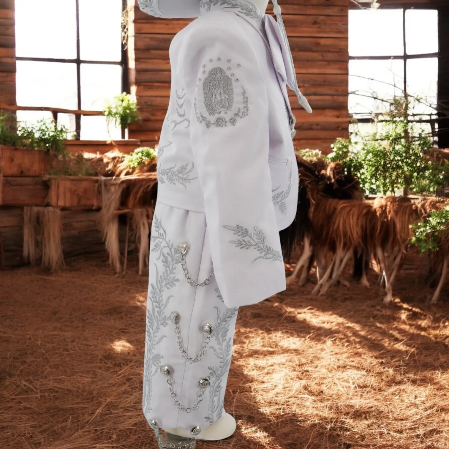 Charro Baptism (7-Piece) (White/Virgin/Silver)