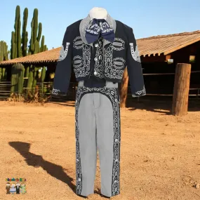 Charro Suit (6-Piece) Navy/Gray