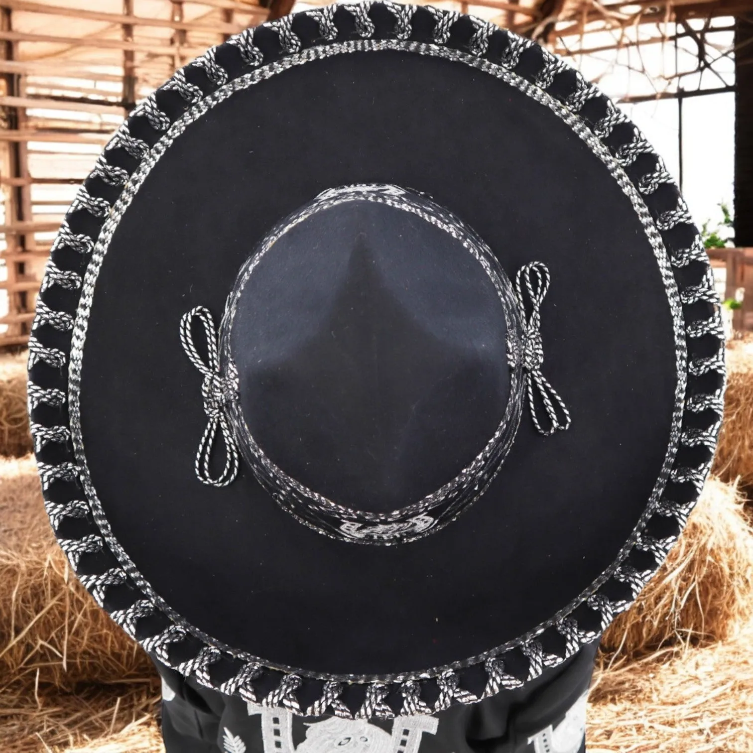 Charro Suit (7-Piece) (Black/Horse/Silver)