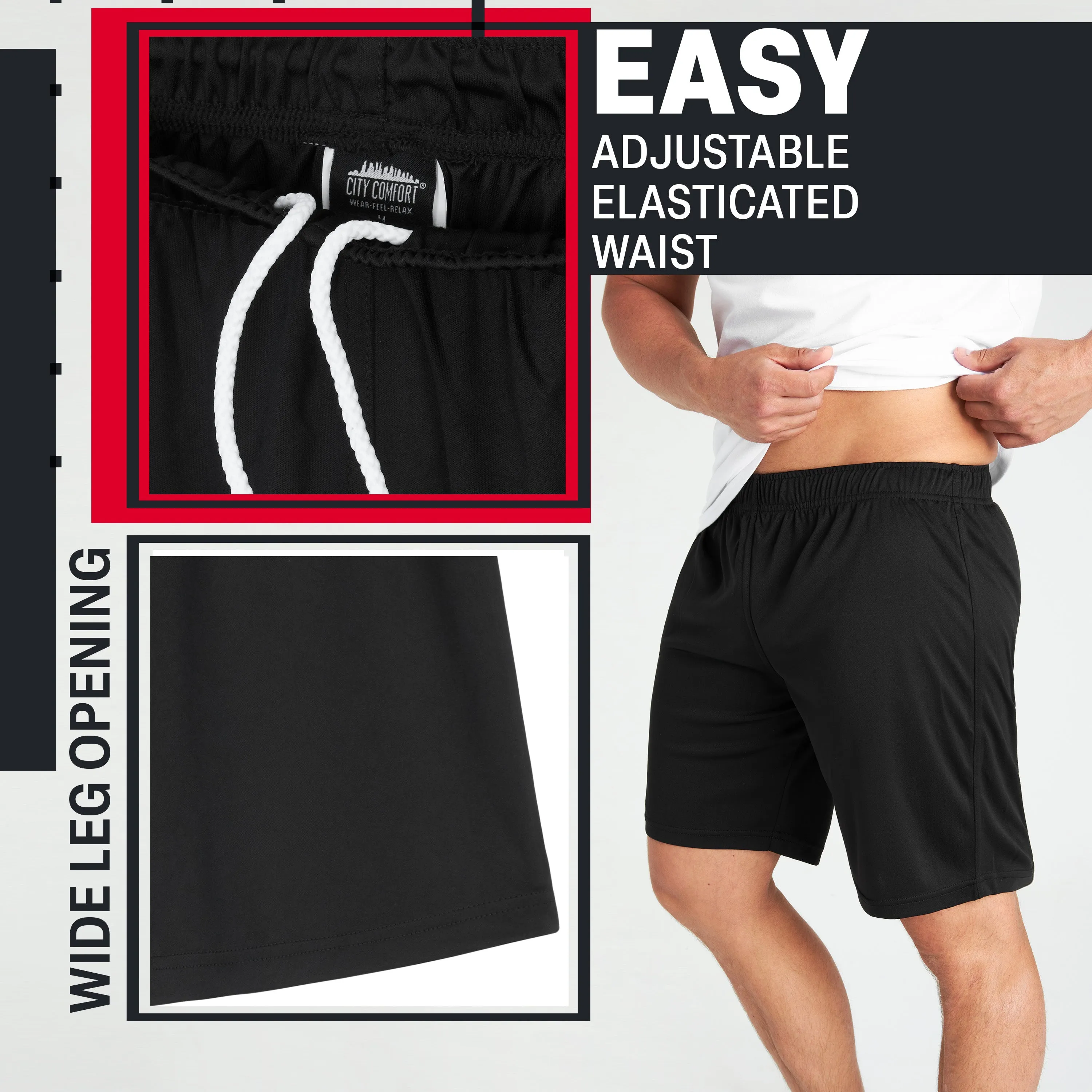 CityComfort Gym Shorts for Men, Quick Dry Running Shorts