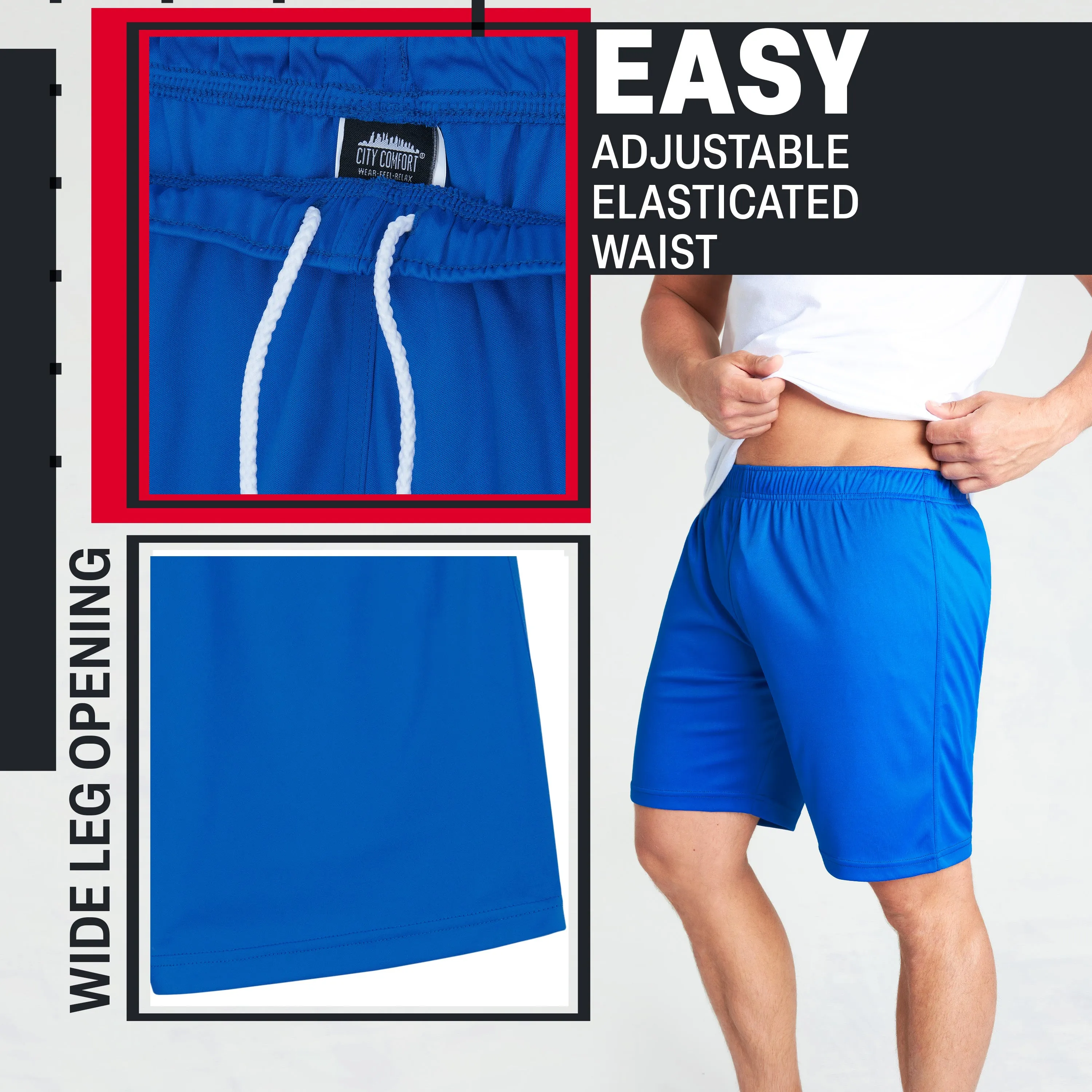 CityComfort Gym Shorts for Men, Quick Dry Running Shorts