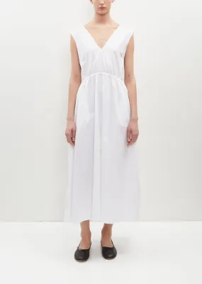 Cotton Drawstring Cut Out Dress