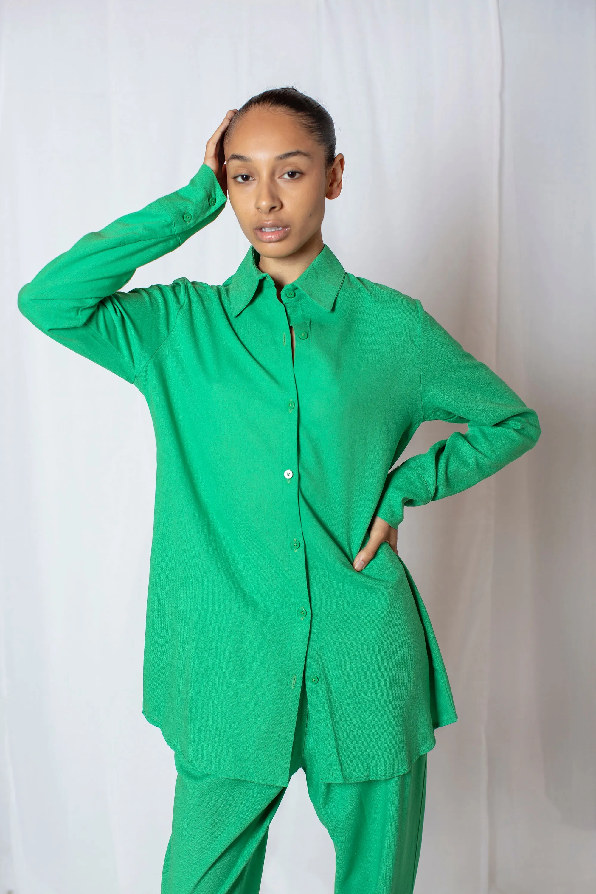 Cotton Green Shirt