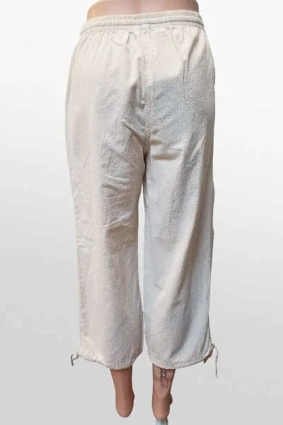 Cropped Wide Pants with Ties 7193