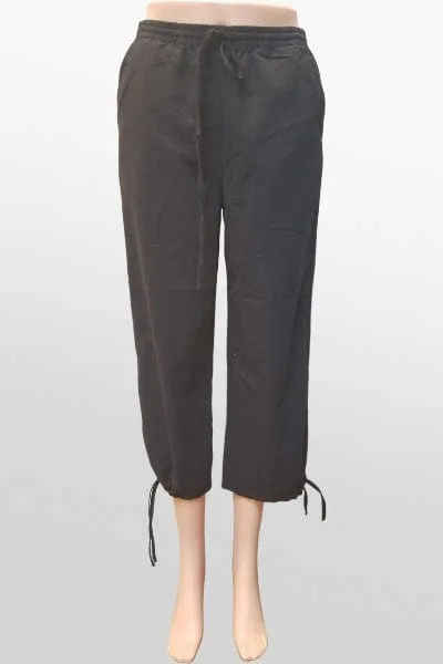Cropped Wide Pants with Ties 7193