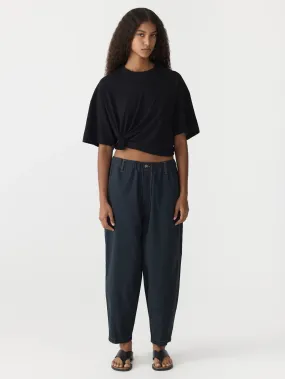 Crushed Cotton Summer Pant | Ink