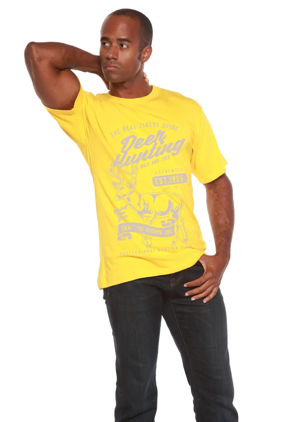 Deer Hunting Men's Bamboo Viscose/Organic Cotton Short Sleeve Graphic T-Shirt