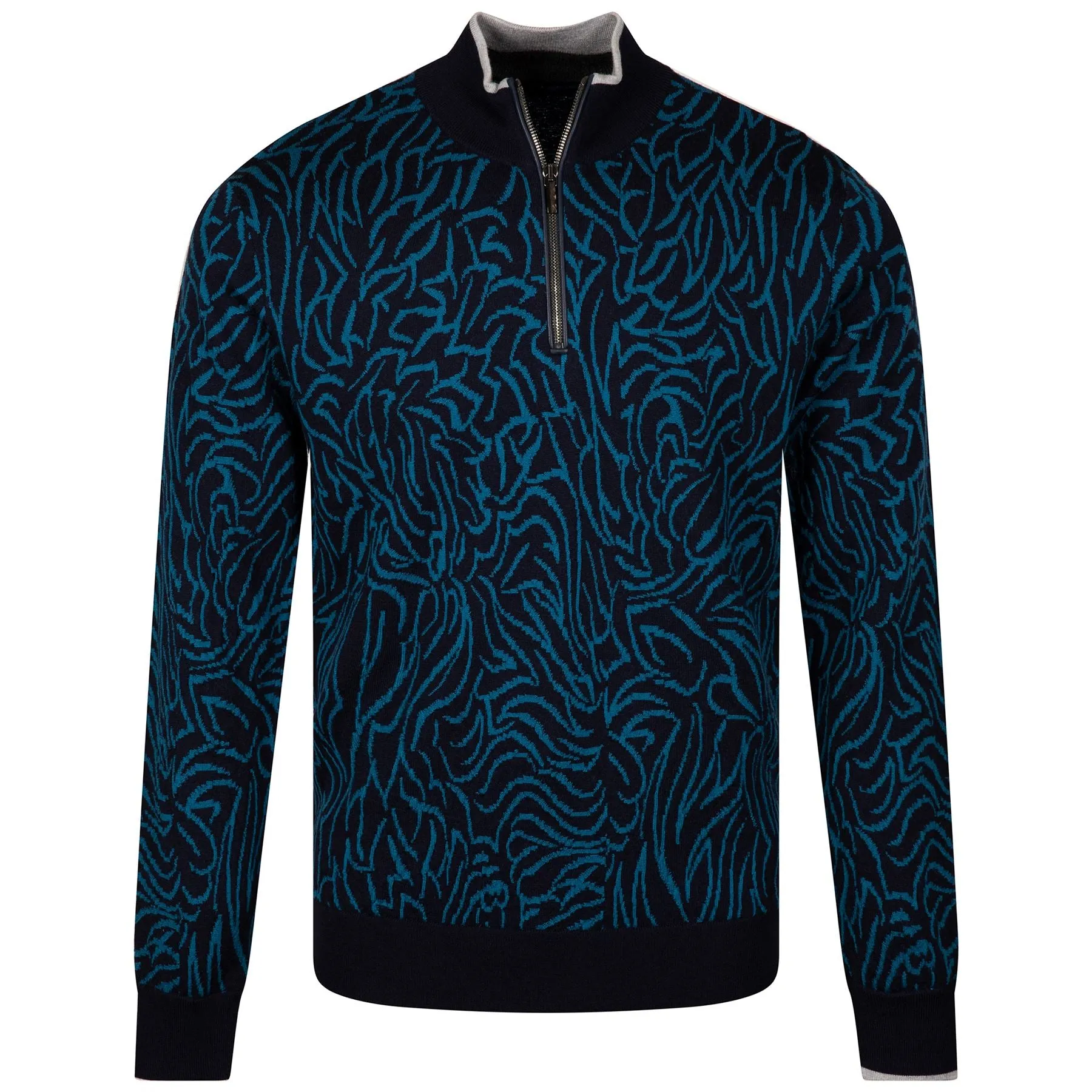 Den Of Thieves Sebonack Quarter Zip Merino Maltese Blue - SS24