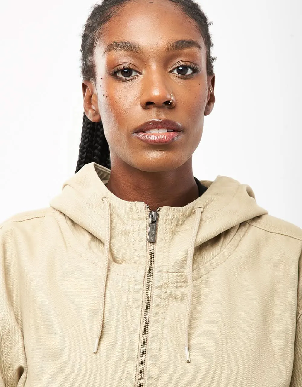 Dickies Duck Canvas Hooded Unlined Jacket - Stone Washed Desert Sand